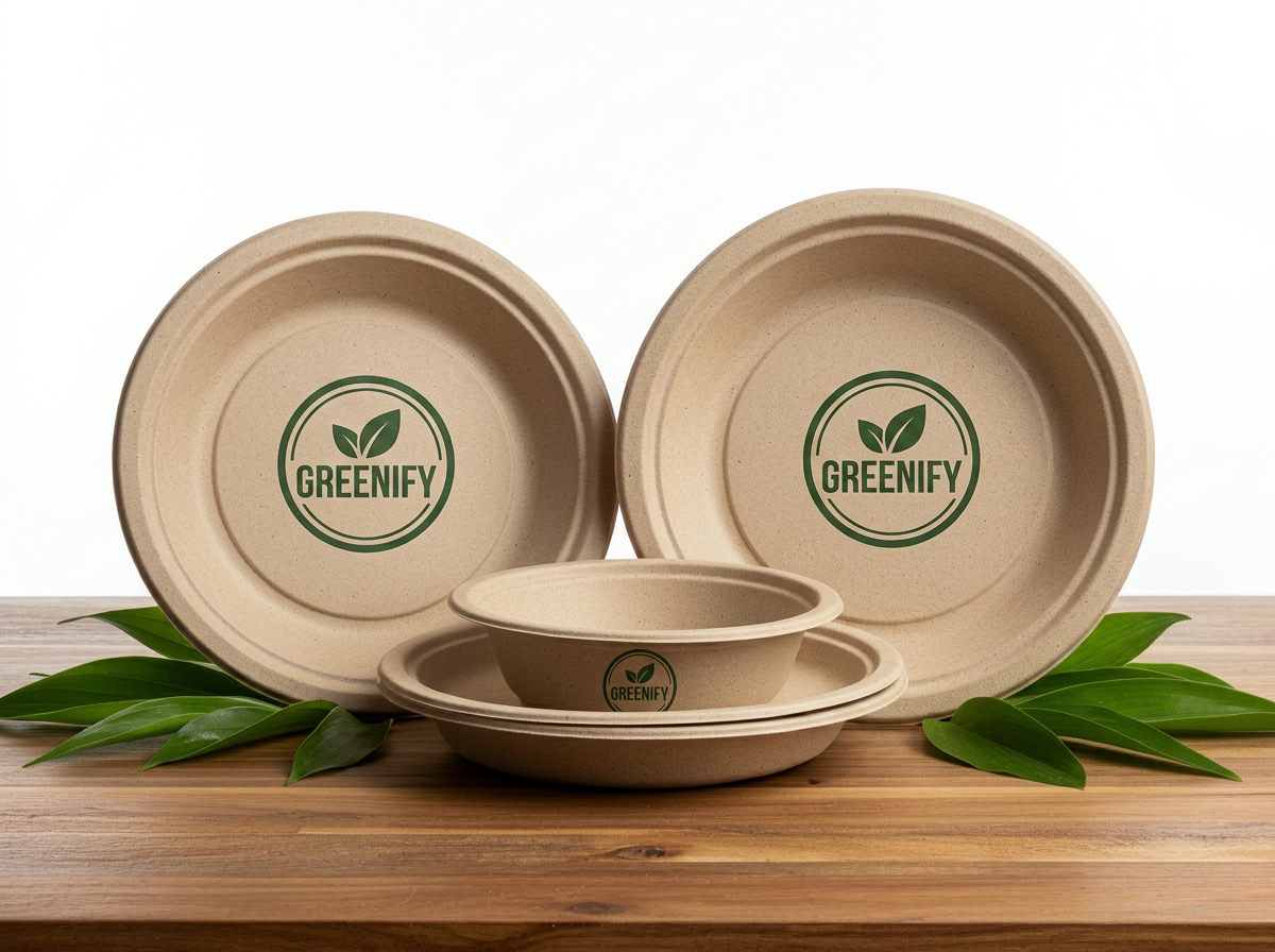 GREENIFY Branded Eco Bowls and Plates